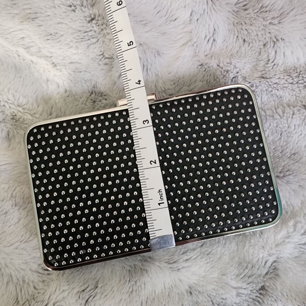 Michael Kors Black and Silver Studded Clutch - Picture 9 of 12